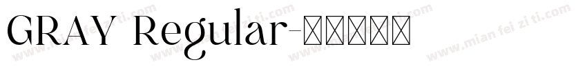 GRAY Regular字体转换